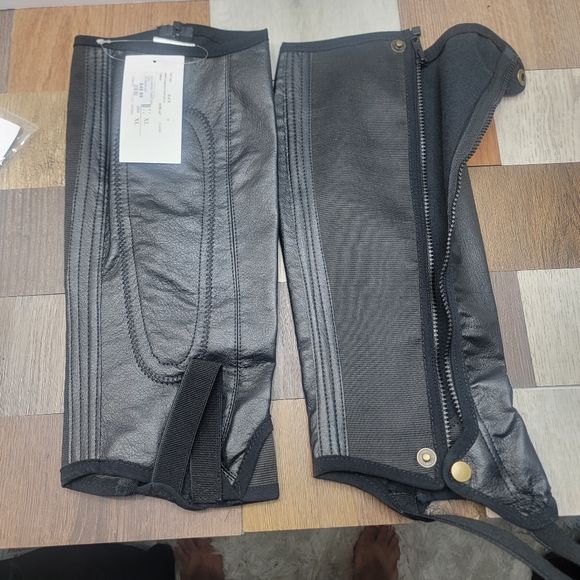 LADIES black Tuffrider Half Chaps Adult XL - Picture 4 of 5